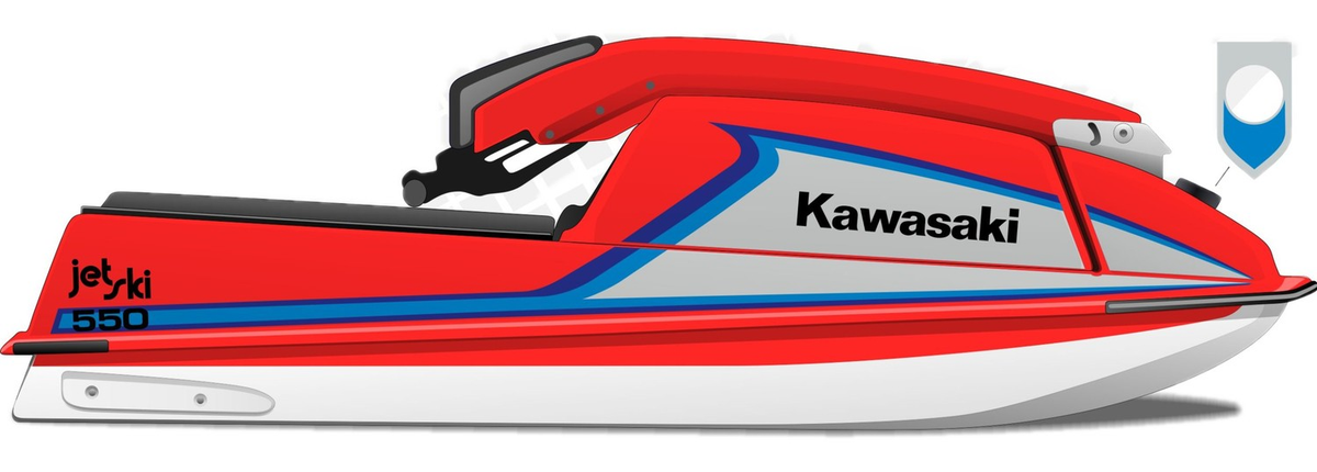Kit de gráficas para moto de agua Kawasaki 440 / 550 SX - Diseño 083 - LedPro Racing