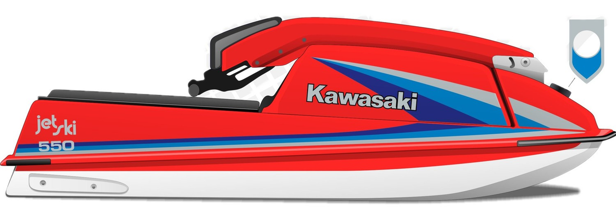 Kit de gráficas para moto de agua Kawasaki 440 / 550 SX - Diseño 085 - LedPro Racing