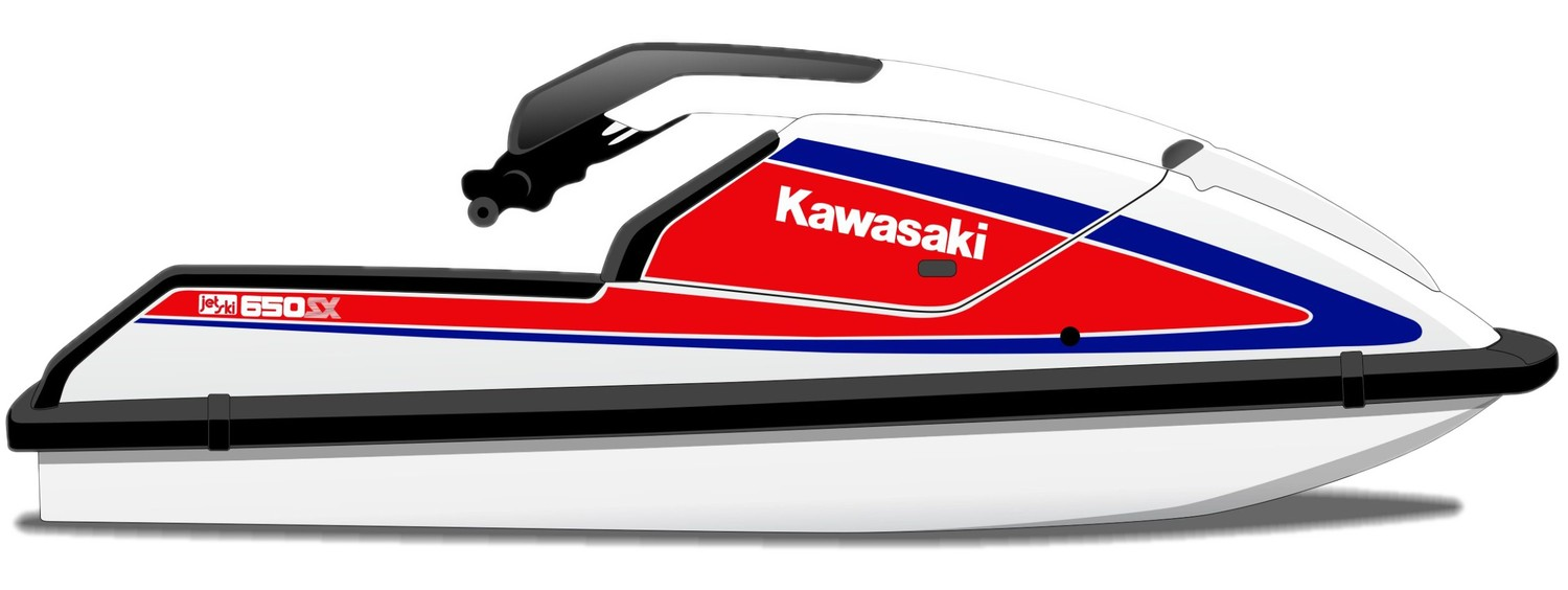 Kit de gráficas para moto de agua Kawasaki 650 SX - Diseño 068 - LedPro Racing