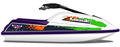 Kit de gráficas para moto de agua Kawasaki 750 SX / SXi - Diseño 062 - LedPro Racing