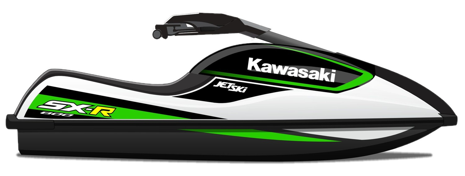 Kit de gráficas para moto de agua Kawasaki SX-R 800 - Diseño 048 - LedPro Racing
