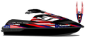 Kit de gráficas para moto de agua Kawasaki SX-R - Diseño 009 - LedPro Racing
