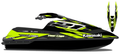 Kit de gráficas para moto de agua Kawasaki SX-R - Diseño 010 - LedPro Racing