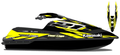 Kit de gráficas para moto de agua Kawasaki SX-R - Diseño 013 - LedPro Racing