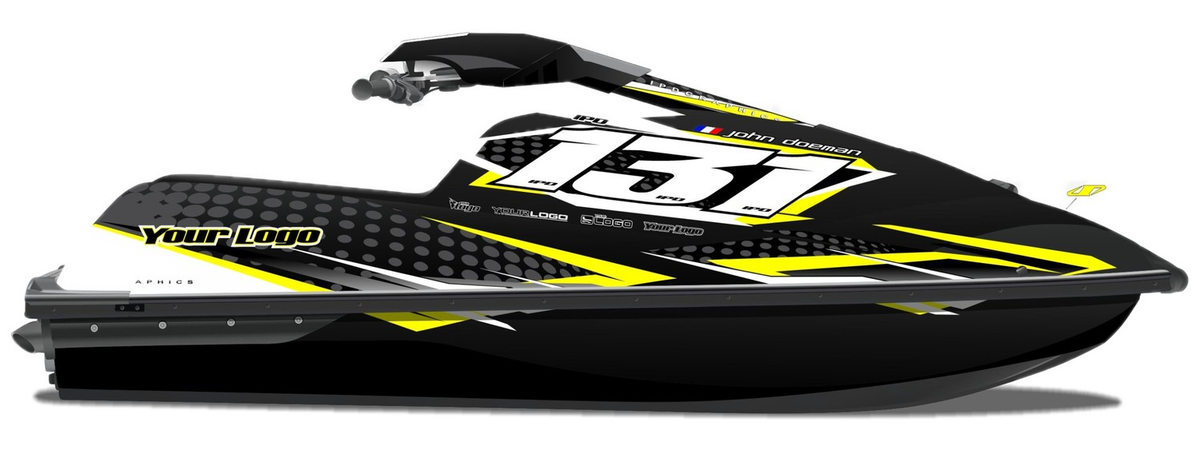 Kit de gráficas para moto de agua Kawasaki SX-R - Diseño 037 - LedPro Racing