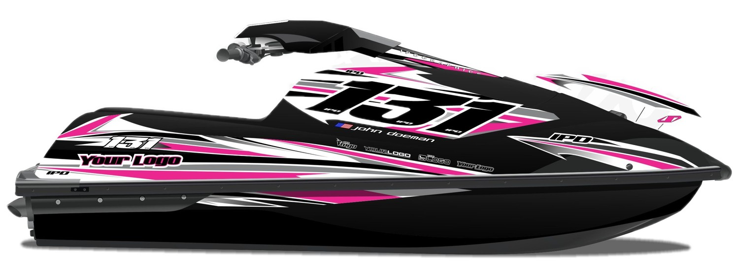Kit de gráficas para moto de agua Kawasaki SX-R - Diseño 039 - LedPro Racing