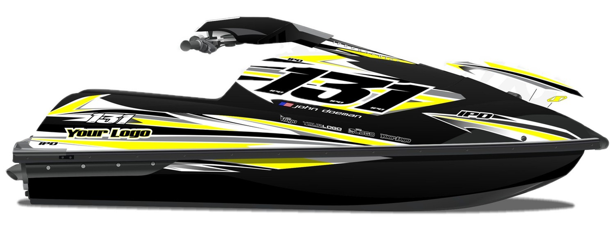 Kit de gráficas para moto de agua Kawasaki SX-R - Diseño 041 - LedPro Racing