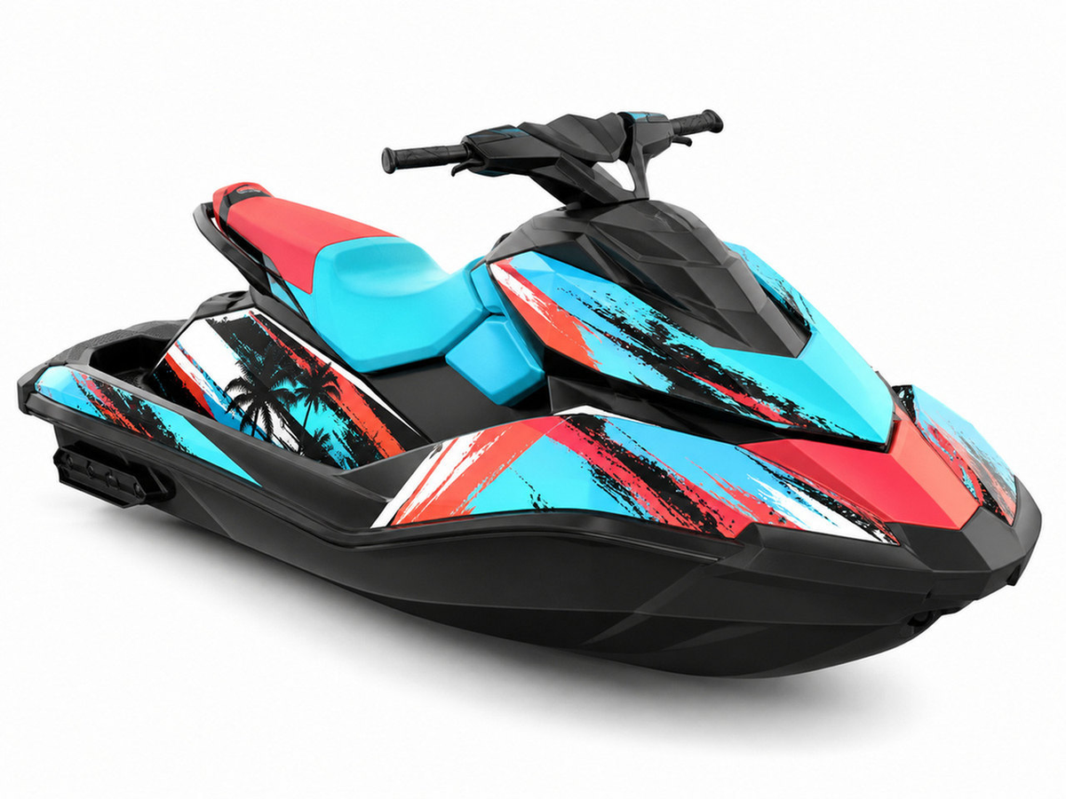 Kit de gráficas para moto de agua Sea-Doo Spark - Aqua Coral - LedPro Racing