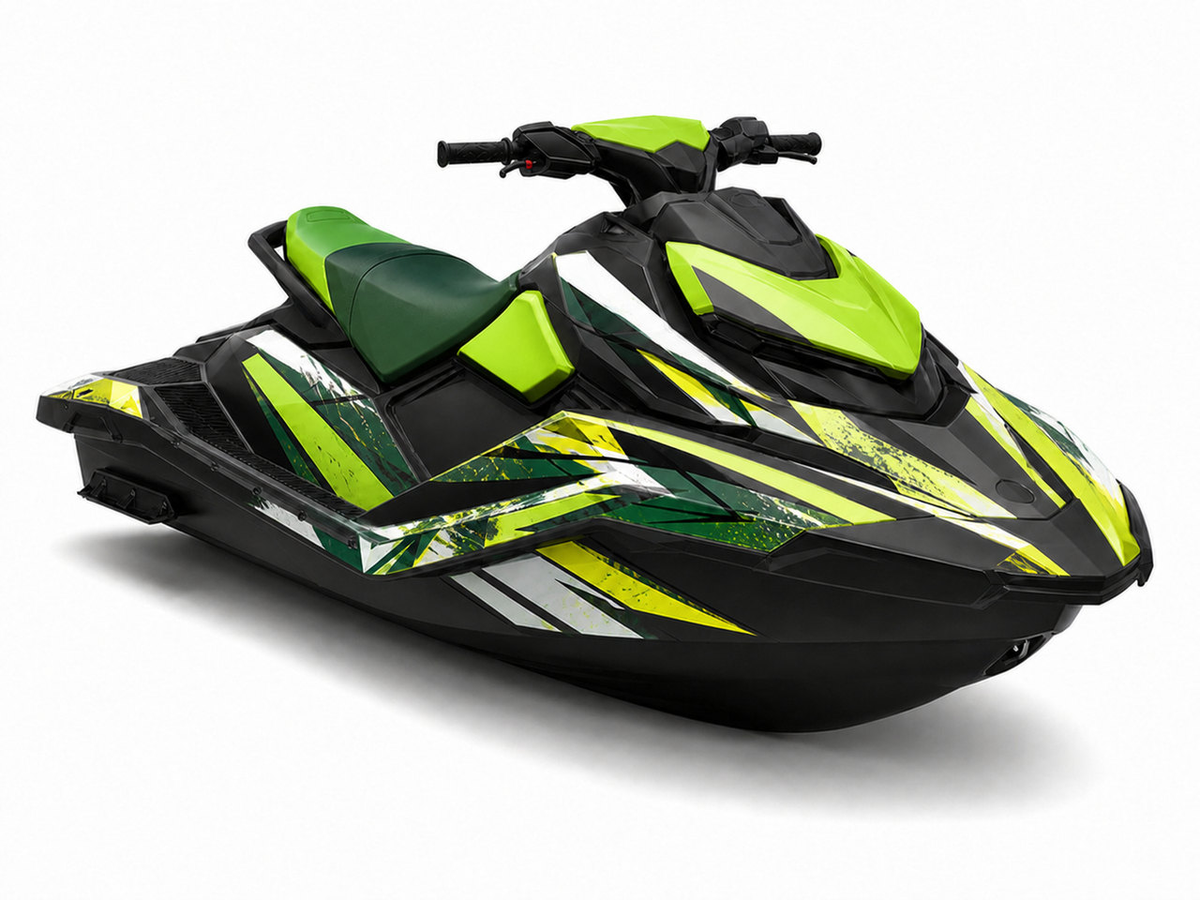 Kit de gráficas para moto de agua Sea-Doo Spark - Dark Lime - LedPro Racing