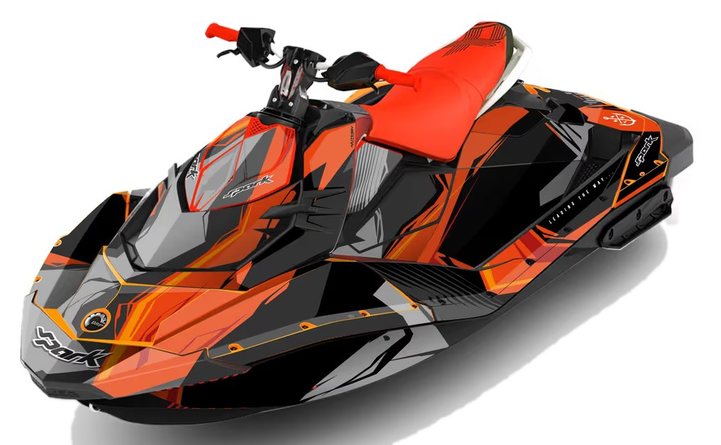 Kit de gráficas para moto de agua Sea-Doo Spark - Diseño 016 - LedPro Racing