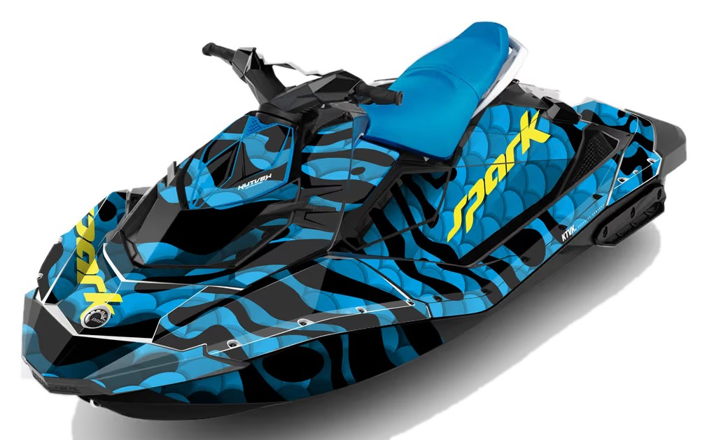 Kit de gráficas para moto de agua Sea-Doo Spark - Diseño 023 - LedPro Racing