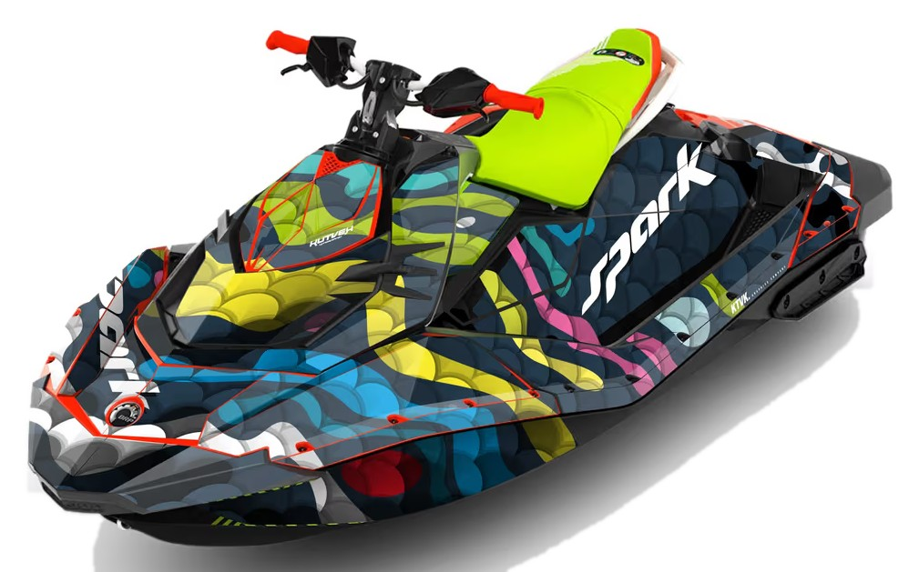 Kit de gráficas para moto de agua Sea-Doo Spark - Diseño 024 - LedPro Racing