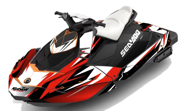 Kit de gráficas para moto de agua Sea-Doo Spark - Diseño 045 - LedPro Racing