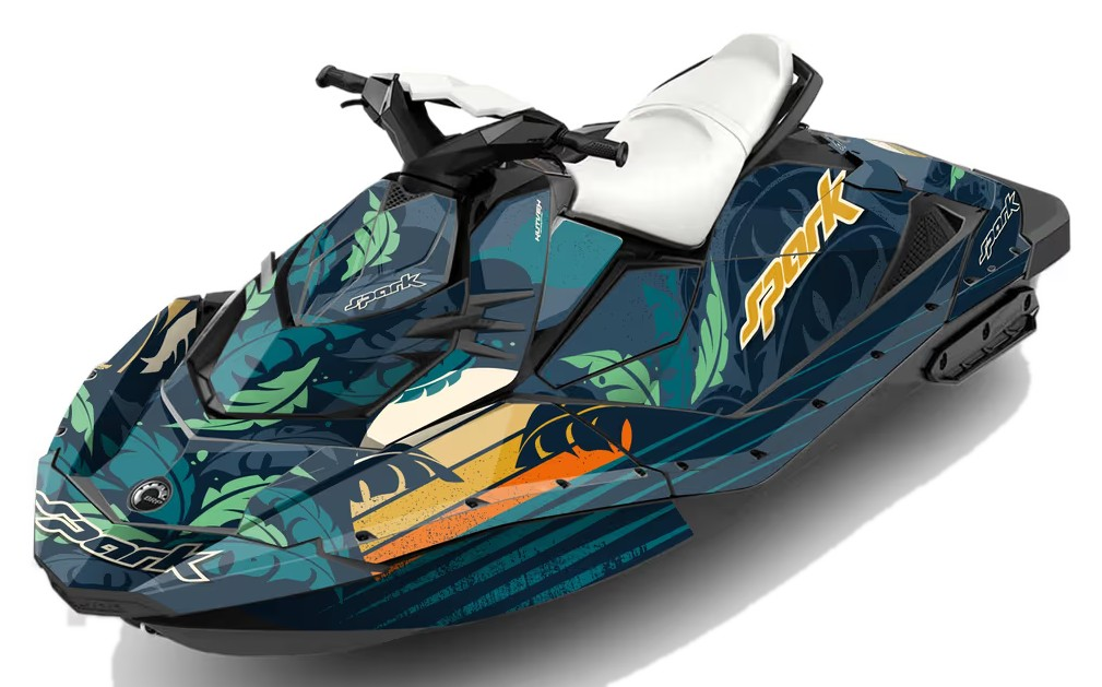 Kit de gráficas para moto de agua Sea-Doo Spark - Diseño 047 - LedPro Racing