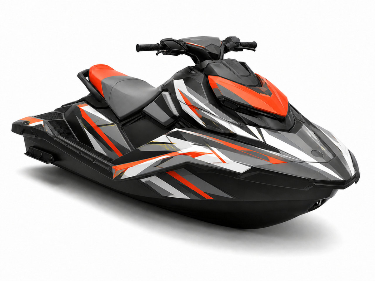 Kit de gráficas para moto de agua Sea-Doo Spark - Gray Orange - LedPro Racing