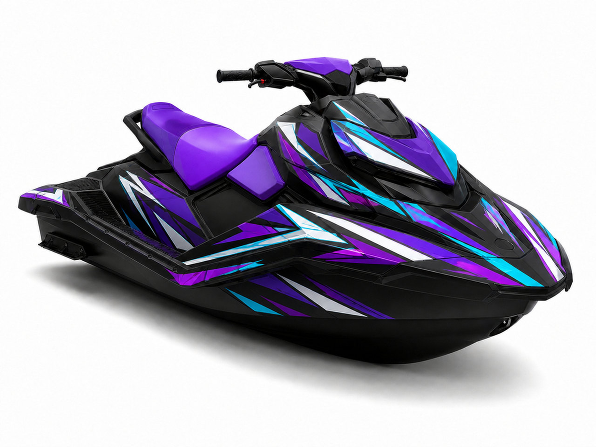 Kit de gráficas para moto de agua Sea-Doo Spark - Purple Cyan - LedPro Racing