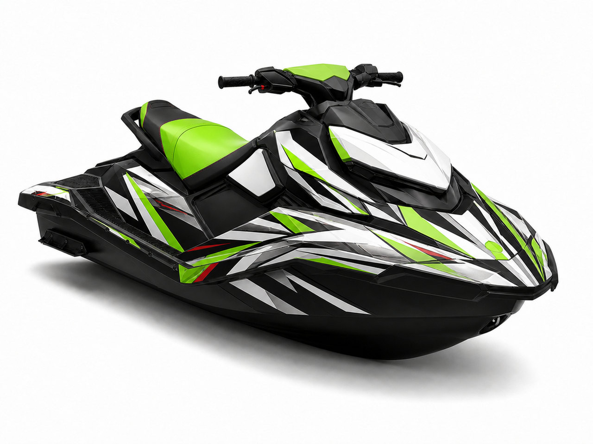Kit de gráficas para moto de agua Sea-Doo Spark - White Green - LedPro Racing