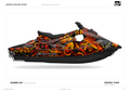 Kit de gráficas para moto de agua Yamaha JetBlaster - Inferno Tiger - LedPro Racing