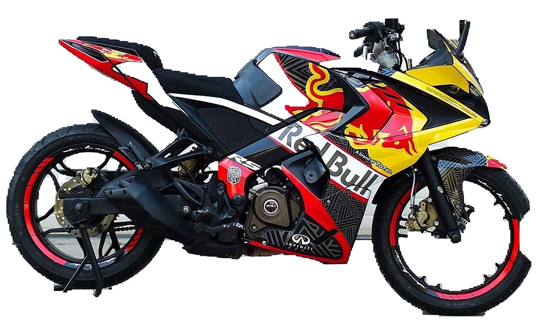 Kit de Gráficas para Moto de Pista Bajaj Pulsar RS 200 - Diseño 02 - LedPro Racing