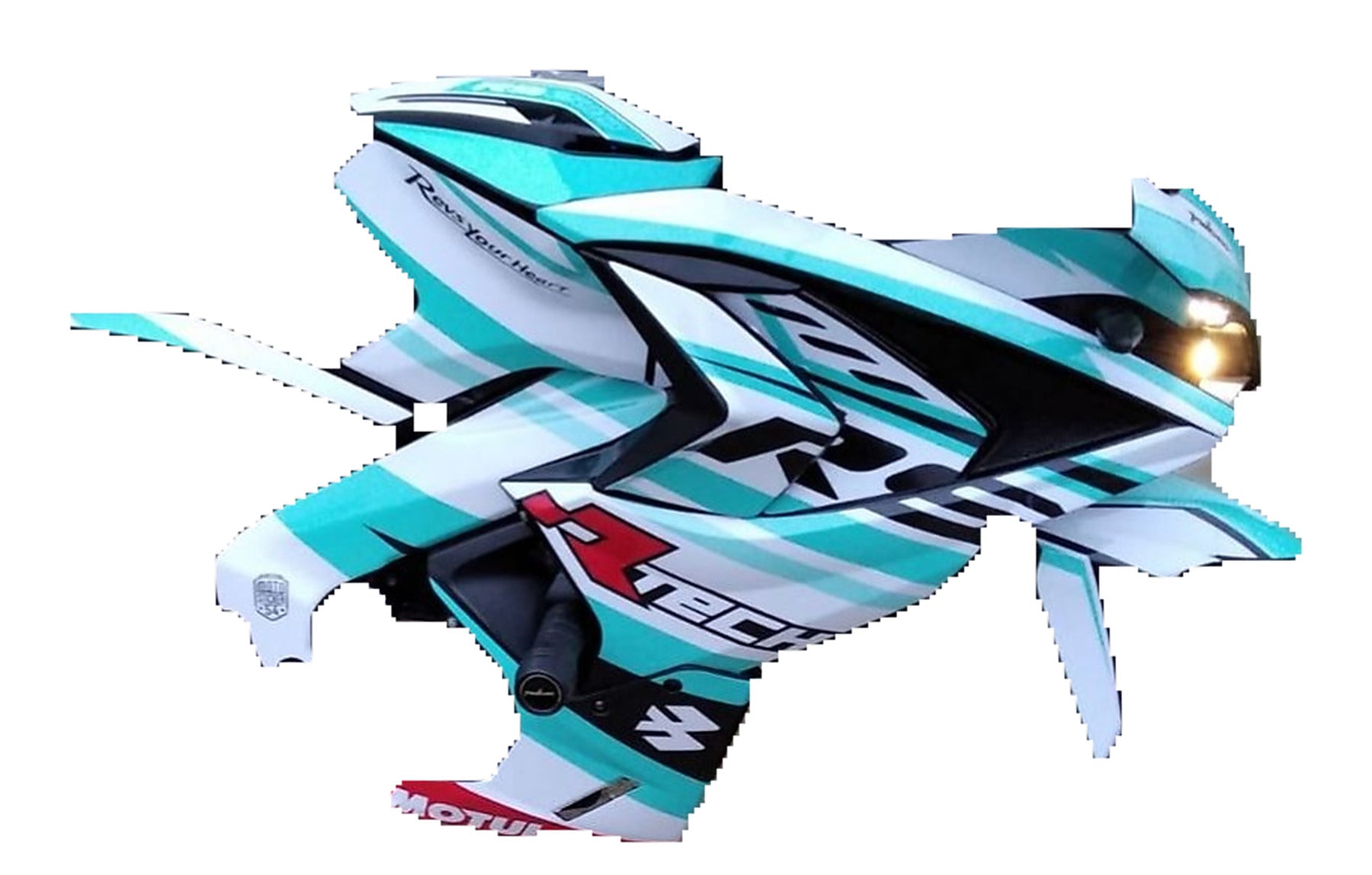 Kit de Gráficas para Moto de Pista Bajaj Pulsar RS 200 - Diseño 03 - LedPro Racing