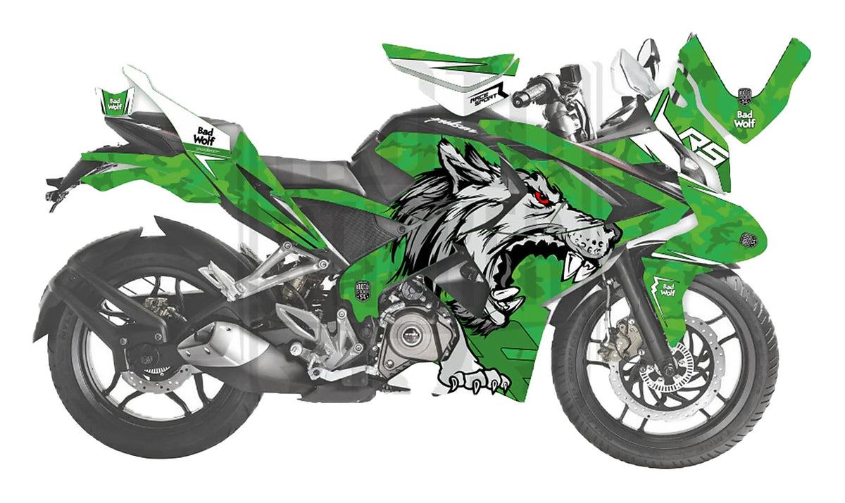 Kit de Gráficas para Moto de Pista Bajaj Pulsar RS 200 - Diseño 05 - LedPro Racing