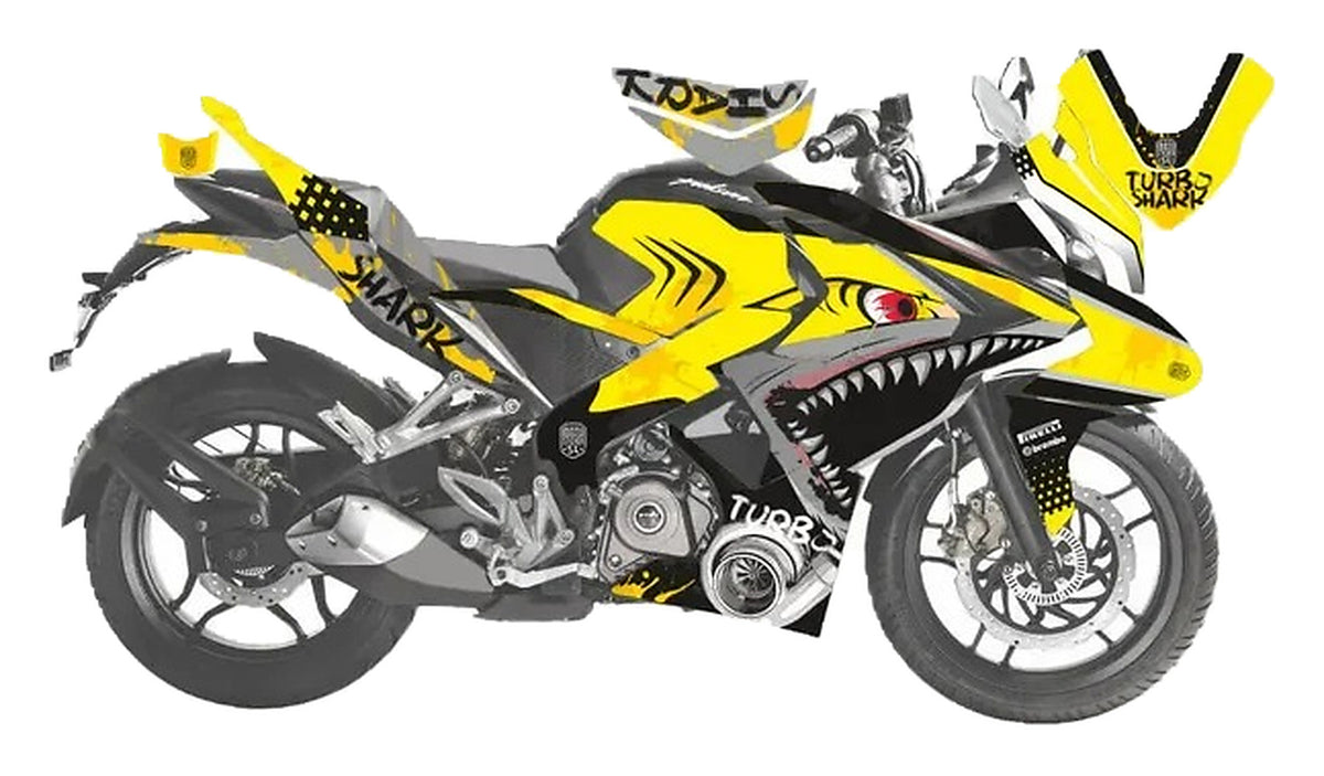 Kit de Gráficas para Moto de Pista Bajaj Pulsar RS 200 - Diseño 08 - LedPro Racing