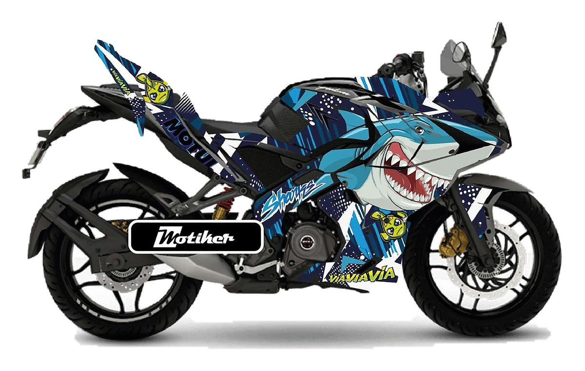 Kit de Gráficas para Moto de Pista Bajaj Pulsar RS 200 - Diseño 10 - LedPro Racing
