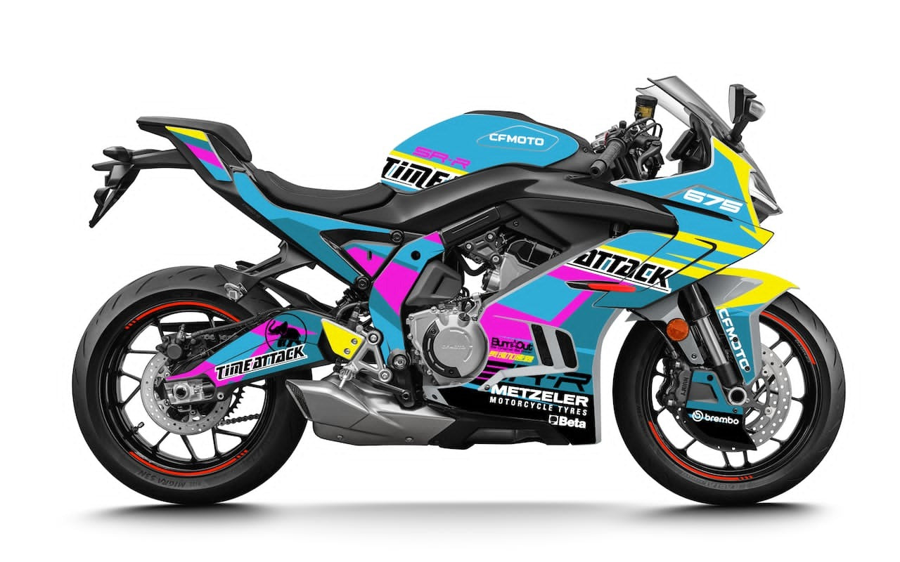 Kit de Gráficas para Moto de Pista CF Moto 675 SR - Diseño 01 - LedPro Racing