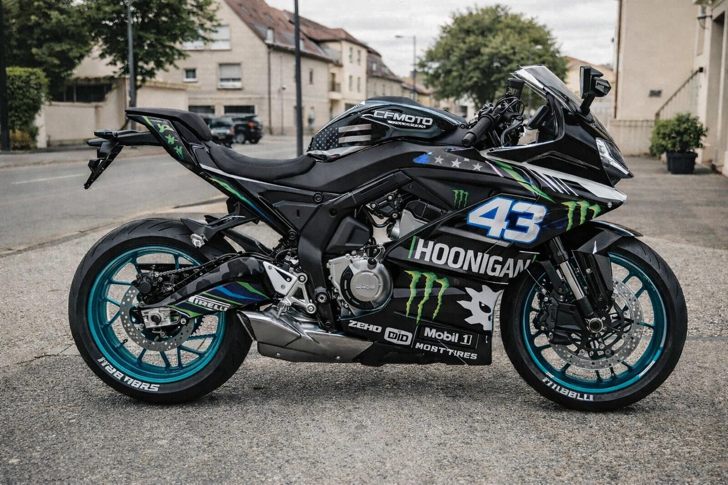 Kit de Gráficas para Moto de Pista CF Moto 675 SR - Diseño 09 - LedPro Racing