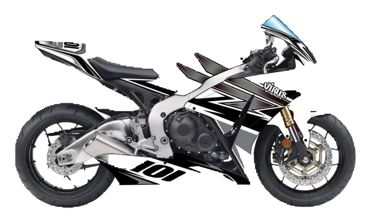 Kit de Gráficas para Moto de Pista Honda CBR - Diseño 20 - LedPro Racing