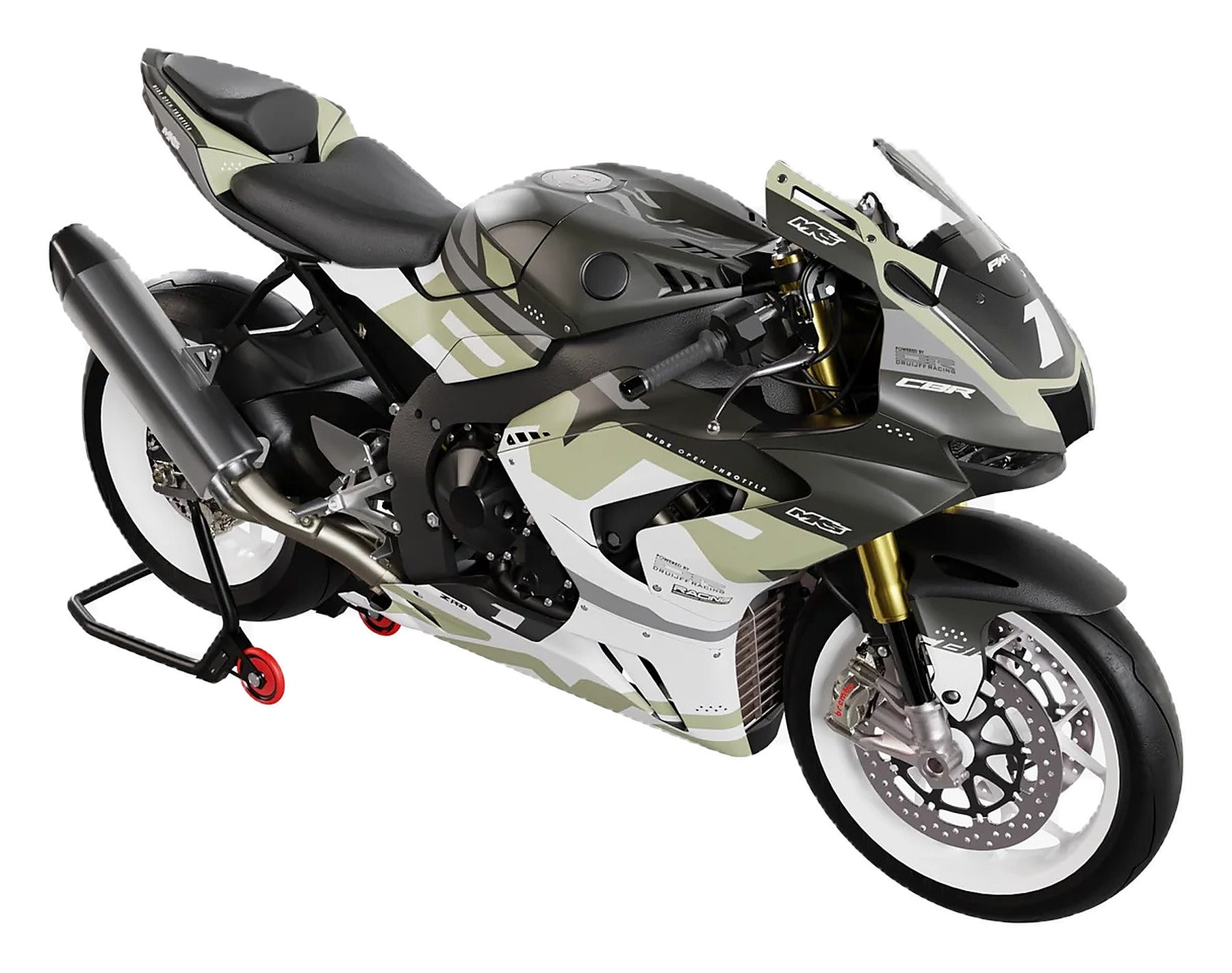 Kit de Gráficas para Moto de Pista Honda CBR - Diseño 21 - LedPro Racing
