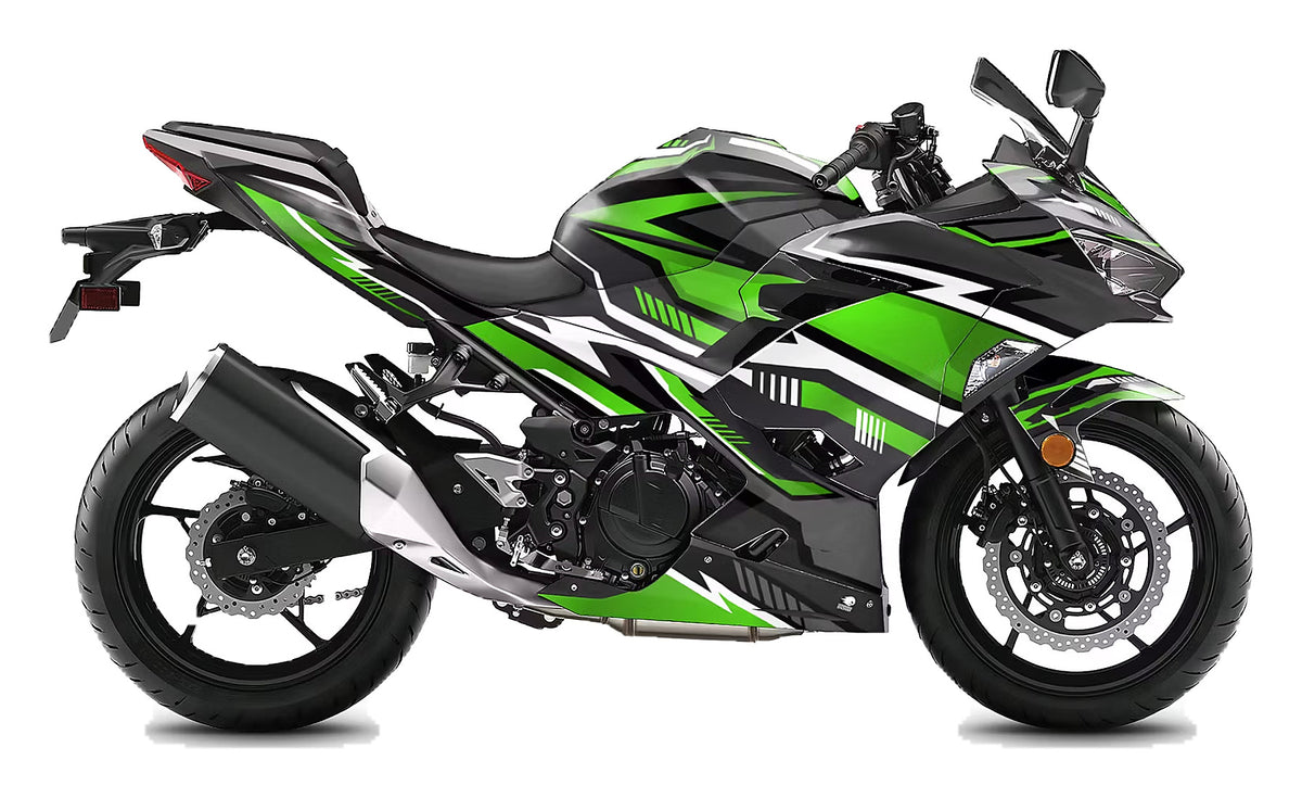 Kit de Gráficas para Moto de Pista Kawasaki Ninja 400 - Diseño 01 - LedPro Racing