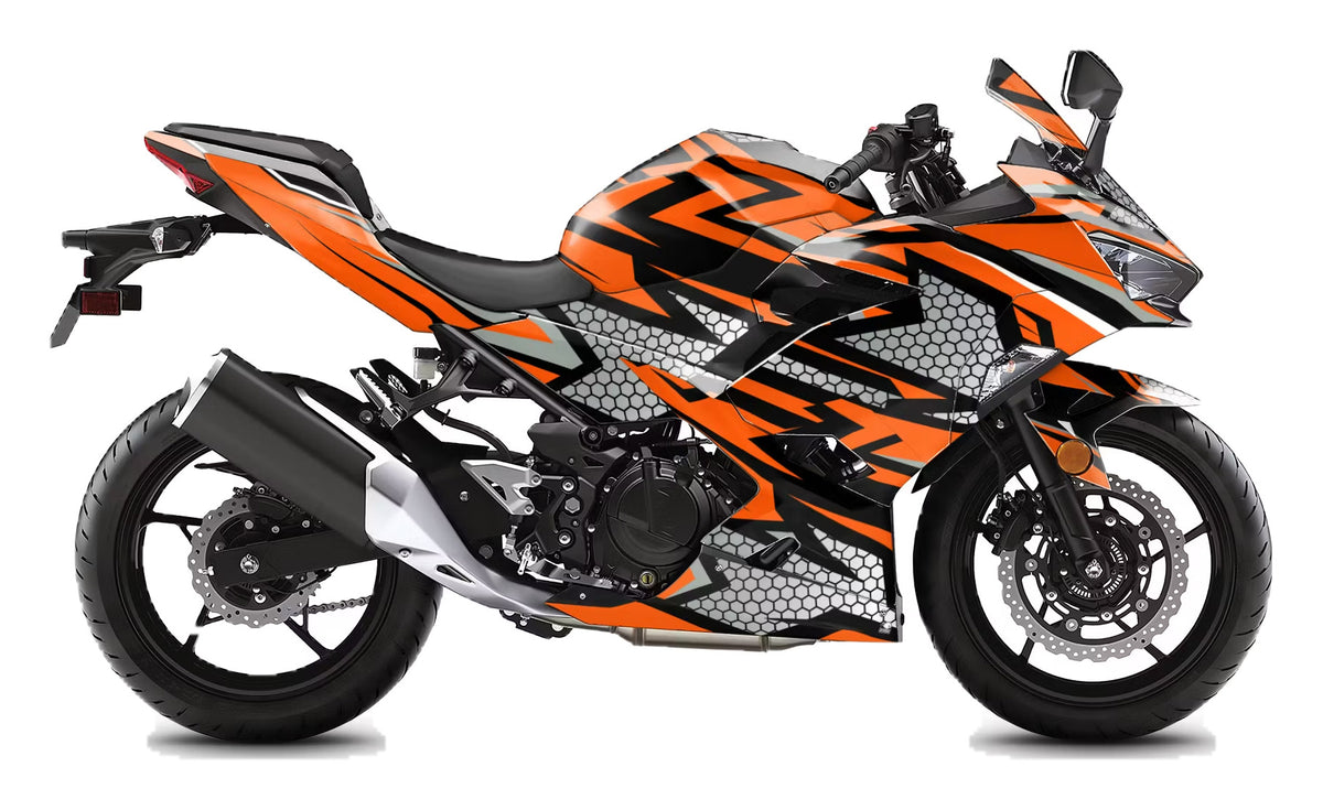 Kit de Gráficas para Moto de Pista Kawasaki Ninja 400 - Diseño 06 - LedPro Racing