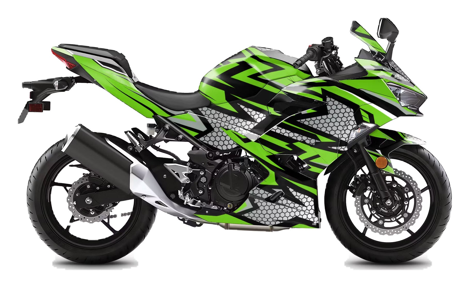 Kit de Gráficas para Moto de Pista Kawasaki Ninja 400 - Diseño 07 - LedPro Racing