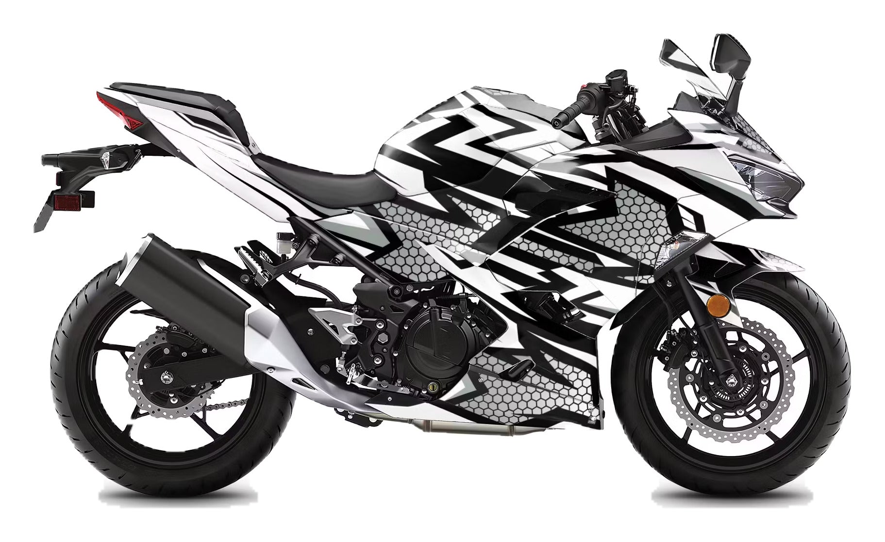 Kit de Gráficas para Moto de Pista Kawasaki Ninja 400 - Diseño 09 - LedPro Racing