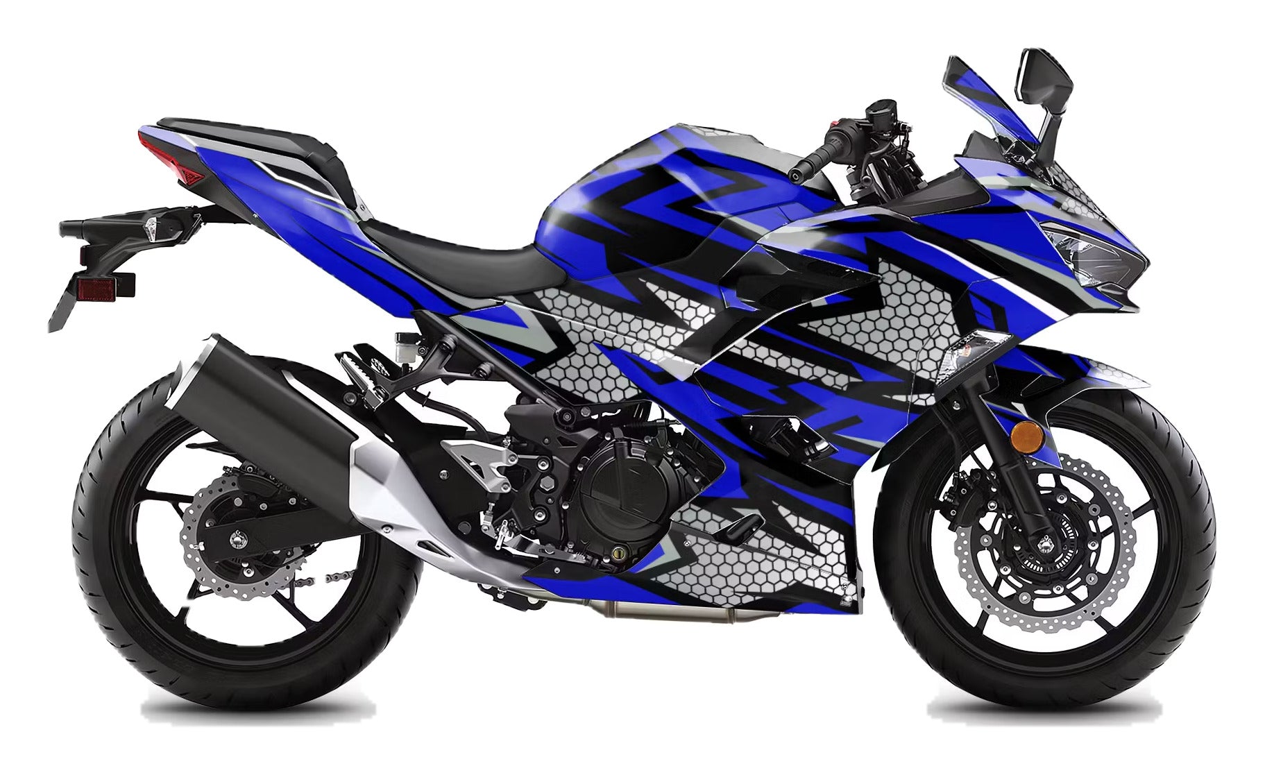 Kit de Gráficas para Moto de Pista Kawasaki Ninja 400 - Diseño 10 - LedPro Racing
