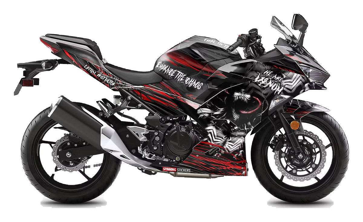 Kit de Gráficas para Moto de Pista Kawasaki Ninja 400 - Diseño 12 - LedPro Racing