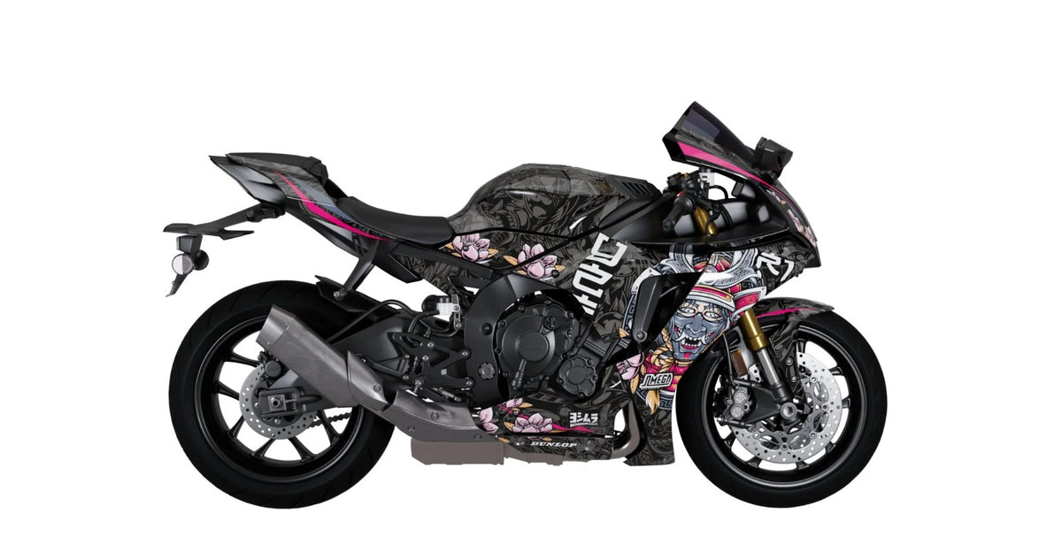 Kit de Gráficas para Moto de Pista Kawasaki Ninja 500 - Diseño 04 - LedPro Racing
