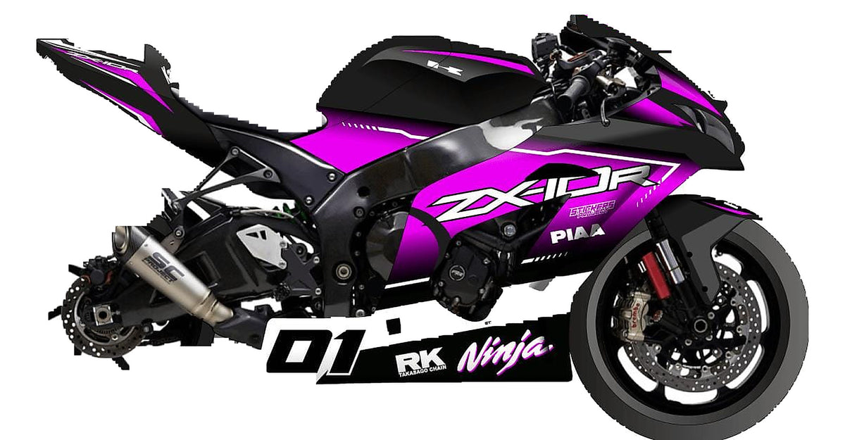Kit de Gráficas para Moto de Pista Kawasaki ZX-10RR - Diseño 01 - LedPro Racing