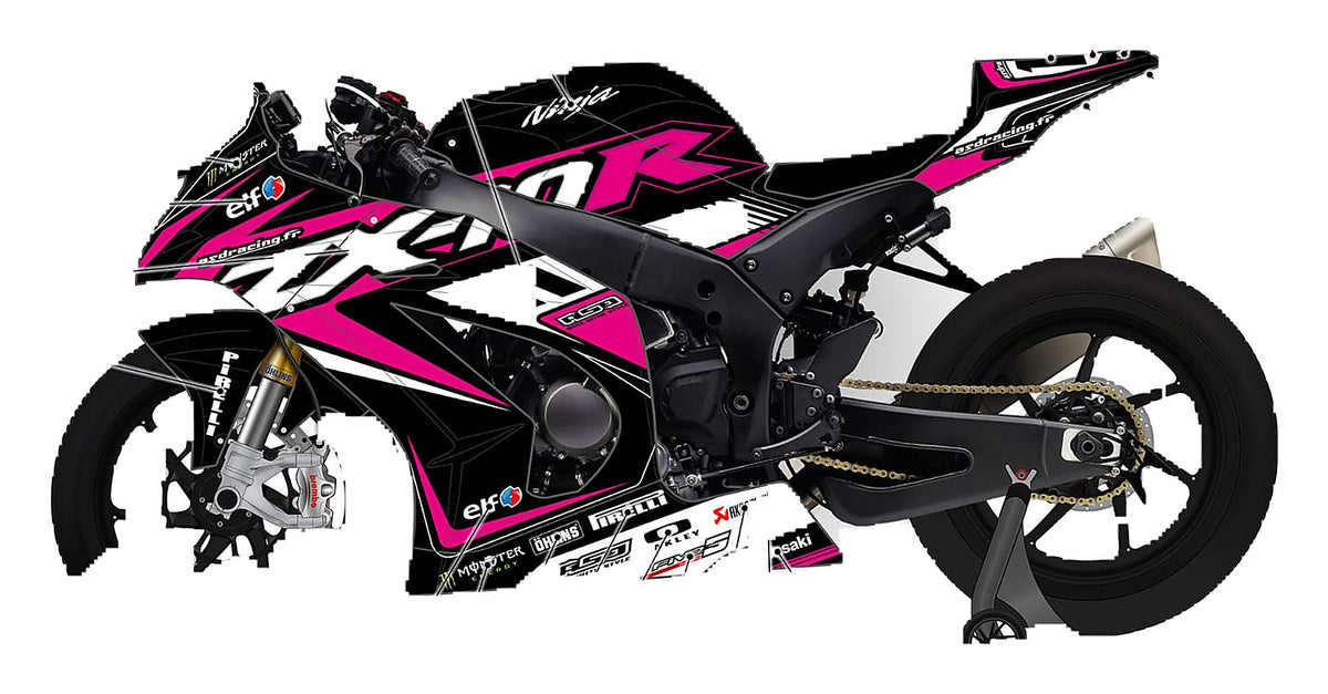 Kit de Gráficas para Moto de Pista Kawasaki ZX-10RR - Diseño 02 - LedPro Racing
