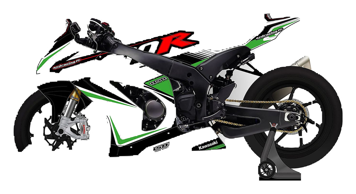 Kit de Gráficas para Moto de Pista Kawasaki ZX-10RR - Diseño 03 - LedPro Racing