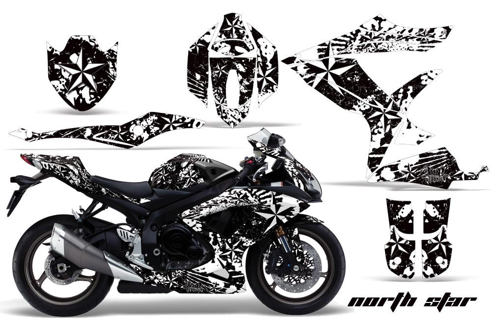Kit de Gráficas para Moto de Pista Suzuki GSX-R 600 - Diseño 06 - LedPro Racing