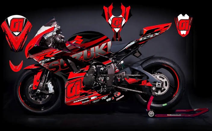 Kit de Gráficas para Moto de Pista Suzuki GSX-R 600 - Diseño 19 - LedPro Racing