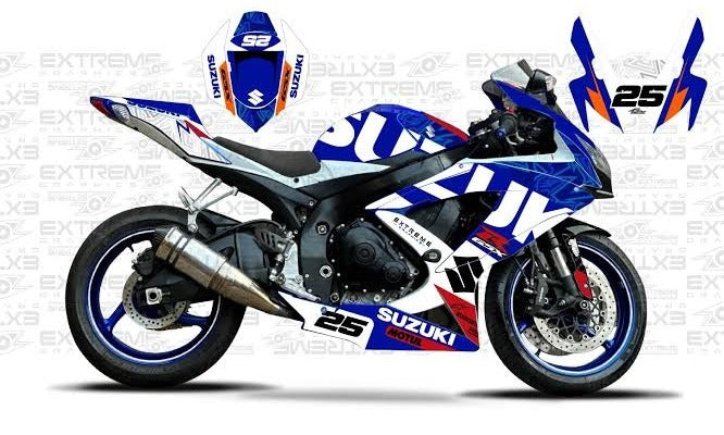 Kit de Gráficas para Moto de Pista Suzuki GSX-R 600 - Diseño 21 - LedPro Racing