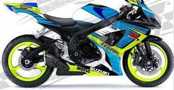 Kit de Gráficas para Moto de Pista Suzuki GSX-R 600 - Diseño 25 - LedPro Racing