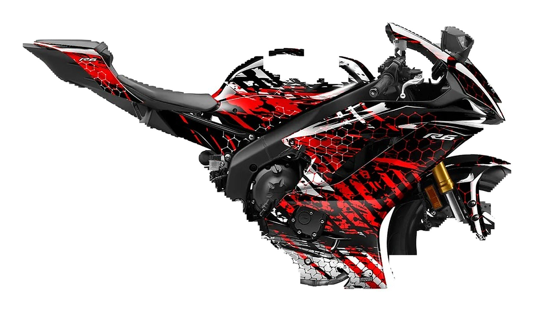 Kit de Gráficas para Moto de Pista Yamaha R1 - Diseño 100 - LedPro Racing