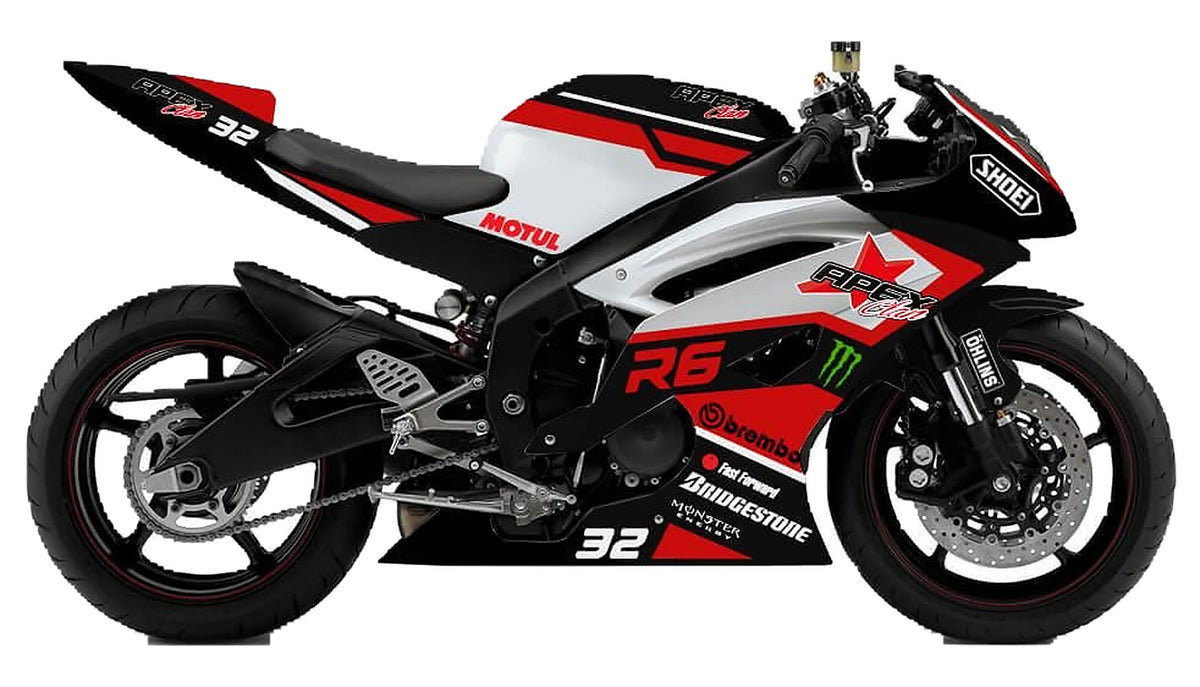 Kit de Gráficas para Moto de Pista Yamaha R1 - Diseño 102 - LedPro Racing
