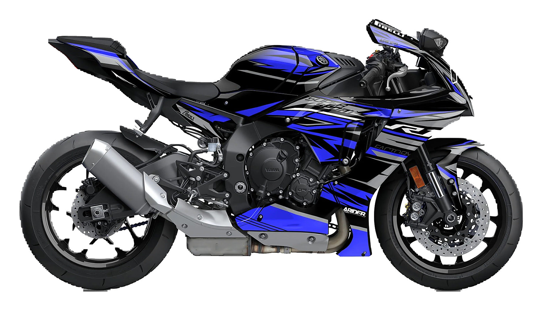 Kit de Gráficas para Moto de Pista Yamaha R1 - Diseño 39 - LedPro Racing