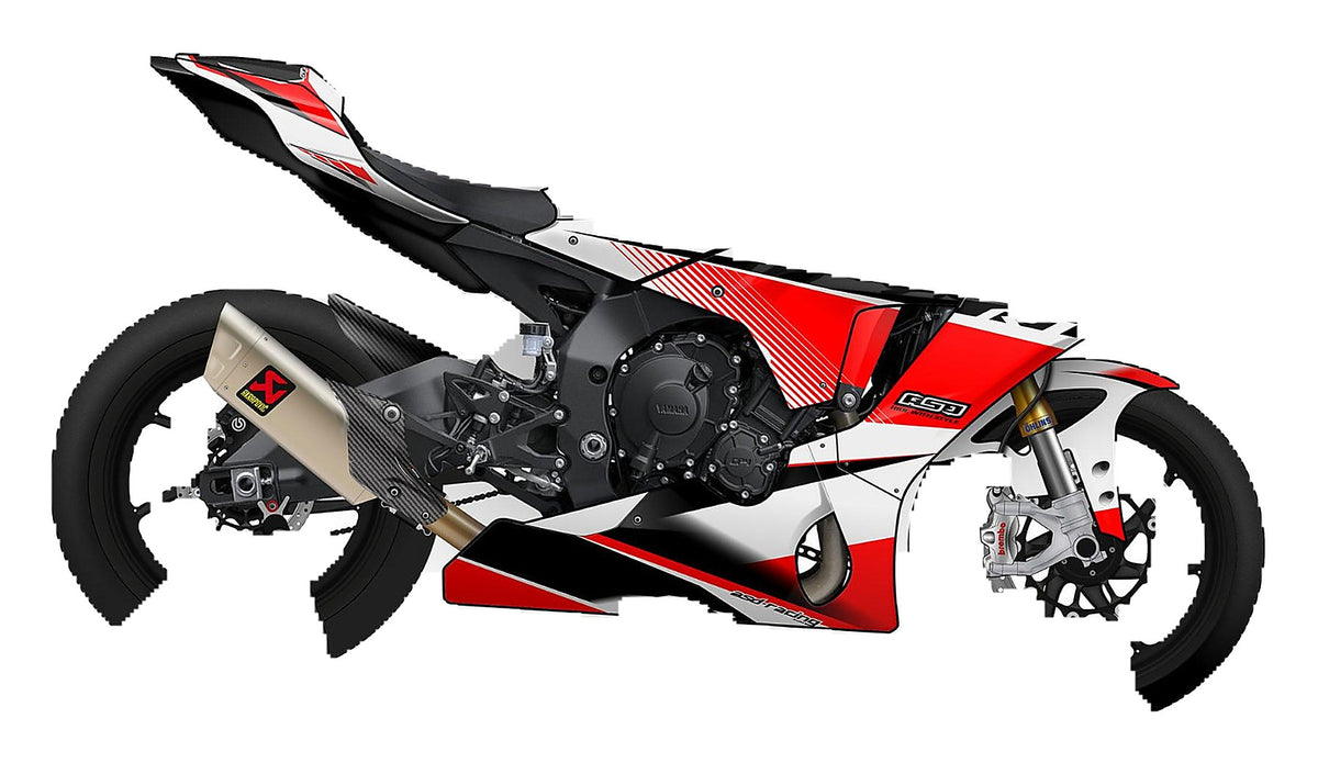 Kit de Gráficas para Moto de Pista Yamaha R1 - Diseño 43 - LedPro Racing