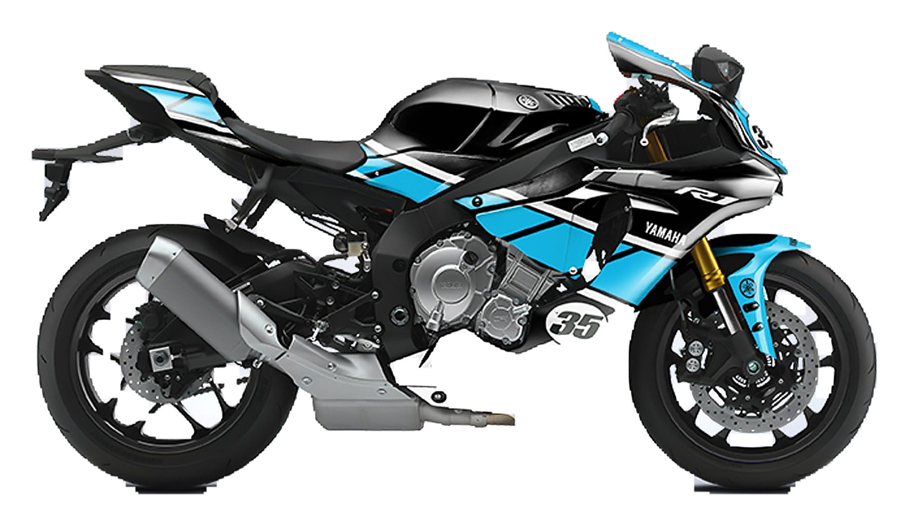 Kit de Gráficas para Moto de Pista Yamaha R1 - Diseño 77 - LedPro Racing
